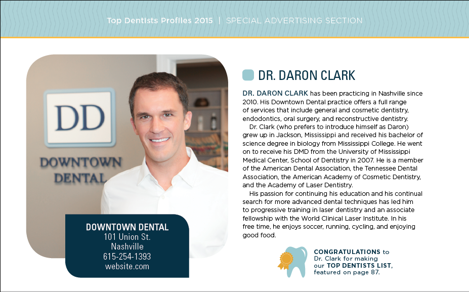 dr. daron clark: top dentist, nashville tn